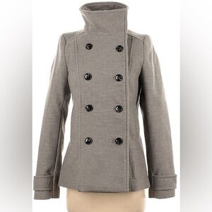 Heather gray pea coat from H&M.